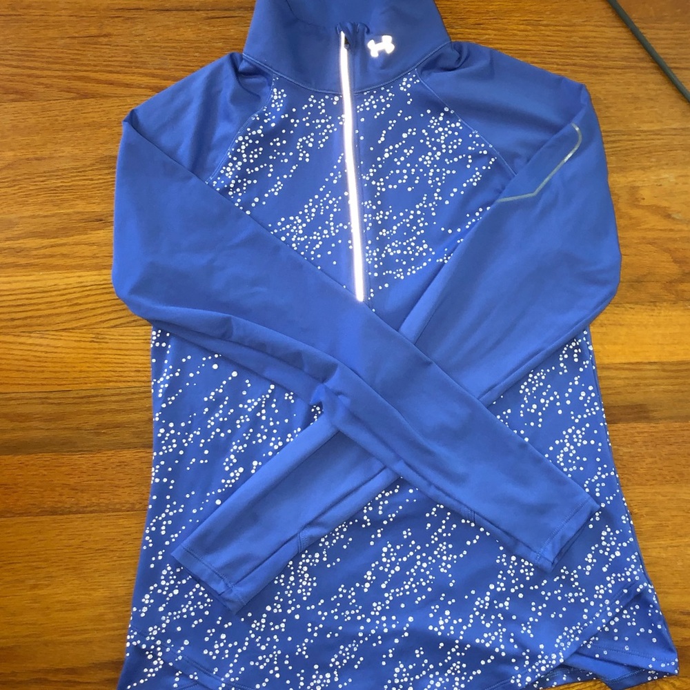 Under Armour Blue Reflective Quarter Zip NWOT